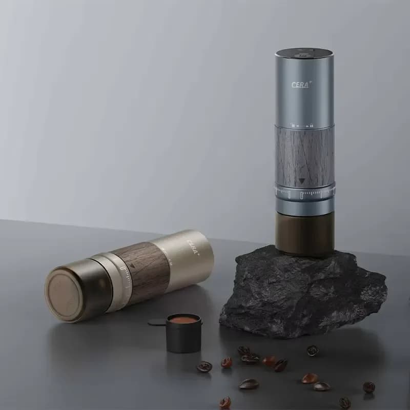 for Aluminum Alloy CNC Stainless Steel Burr Coffee Grinder 10 Star Core Manual Bean Mill for Home Kitchen Barista Brewing