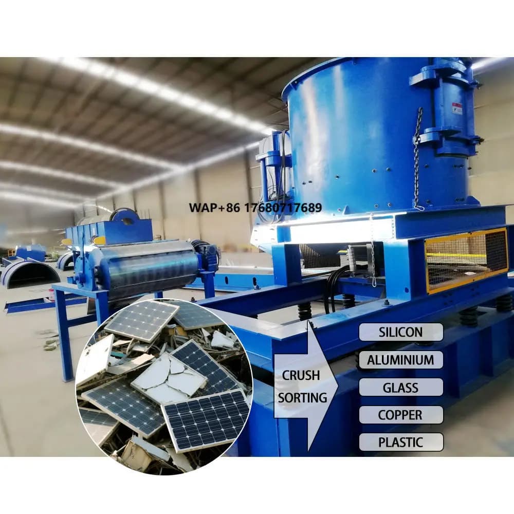 Macchinari ambientali Computer di scarto Sistema solare Batterie al litio Riciclaggio macchina Pannello solare portatile Riciclaggio batteria