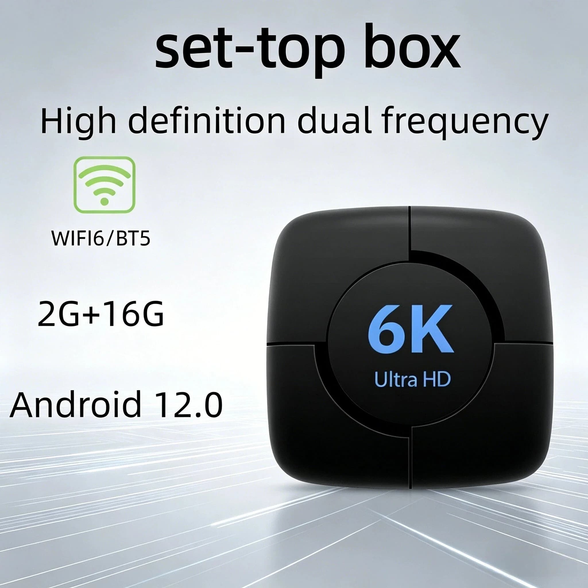 6K Android 10.0 TV BOX 4GB RAM 64GB ROM H616 Quad Core 2.4G/5G Wifi 6K Media Player Set Top Box
