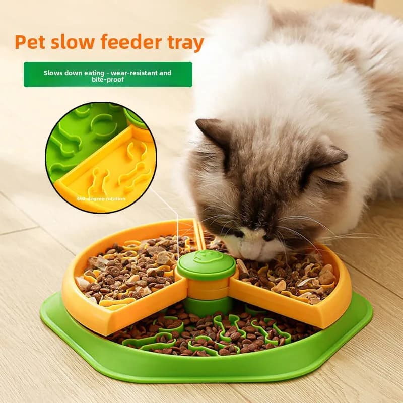 Ciotola per alimentazione lenta per animali domestici, dispositivo anti-ribaltamento per cani e gatti, previene il soffocamento, giocattoli per il tempo libero, silicone per alimenti, universale