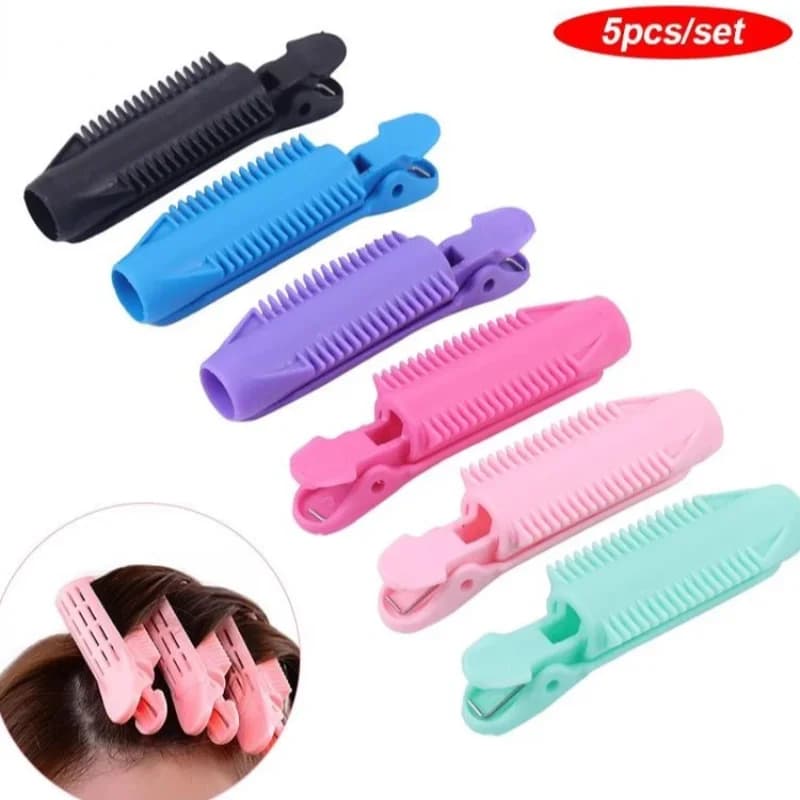 5 Pcs Candy Color Magic Hair Care Rollers Hair Root Natural Fluffy Clip Sleeping No Heat Plastic Hair Styling DIY Tool