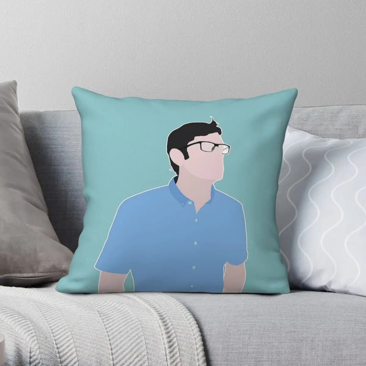 Louis Theroux Journalist Square Pillowcase Polyester Linen Velvet Creative Zip Decor Pillow Case Sofa Seater Cushion Cover 18"