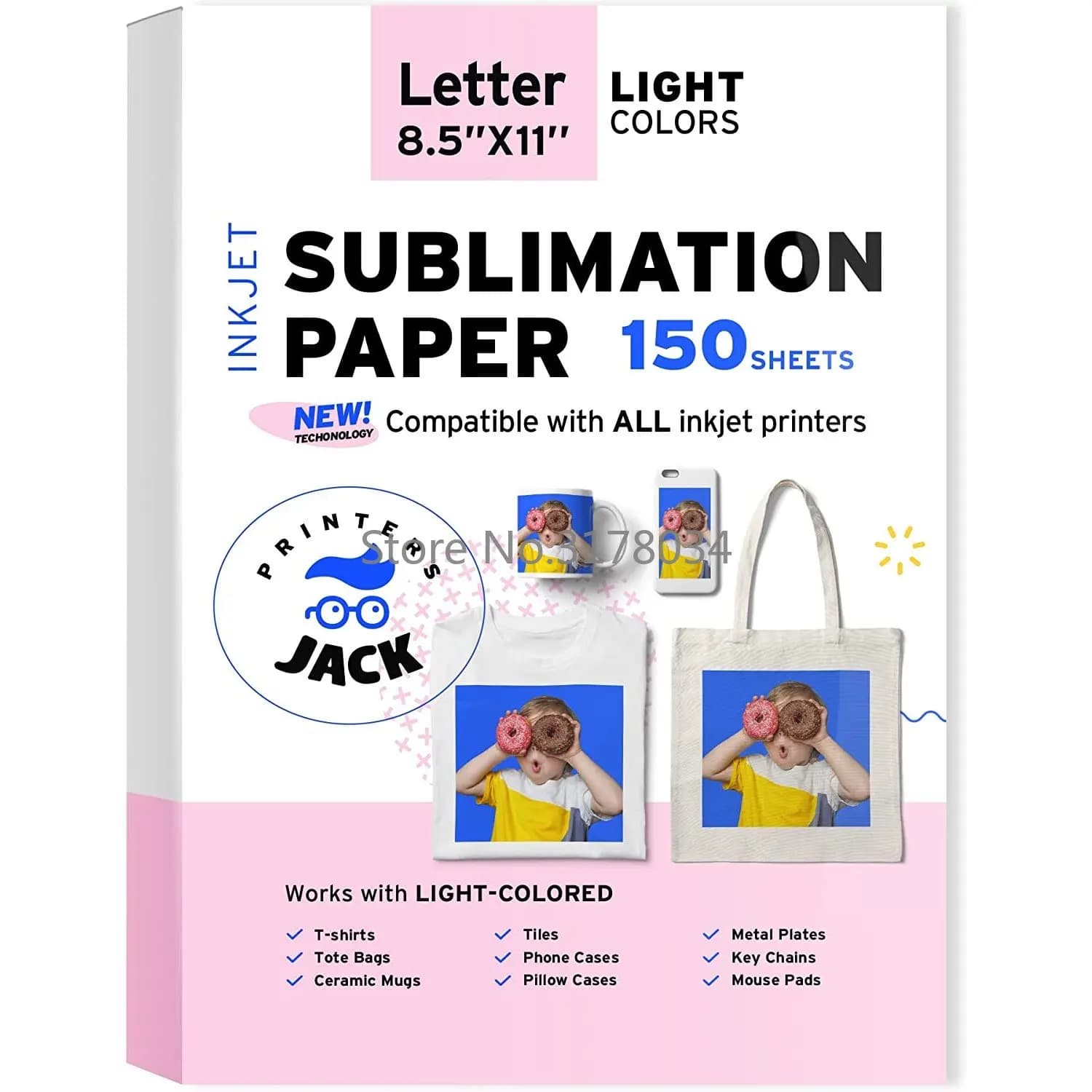 100 grams sublimation paper heat transfer for any T-shirt inkjet printer Cups Light fabric