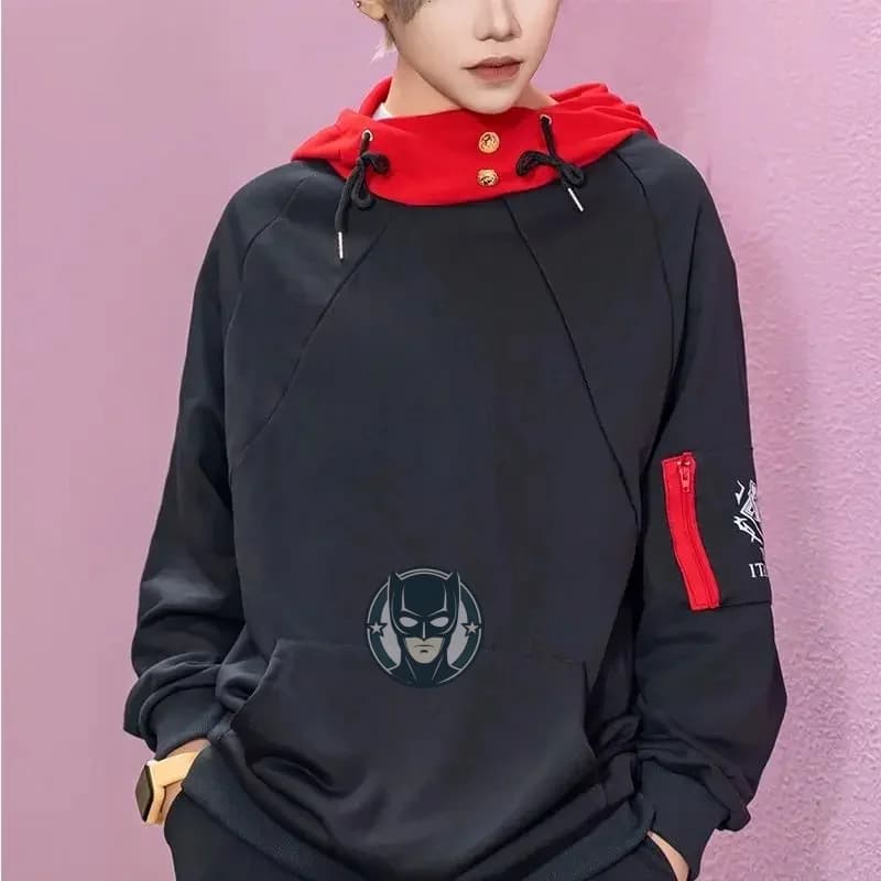 Costume Cosplay Anime Itadori Yuji per Adulti Unisex, Felpa con Cappuccio Casual, Giacca, Felpa per il Tempo Libero, Pantaloni Cargo Satoru Gojo