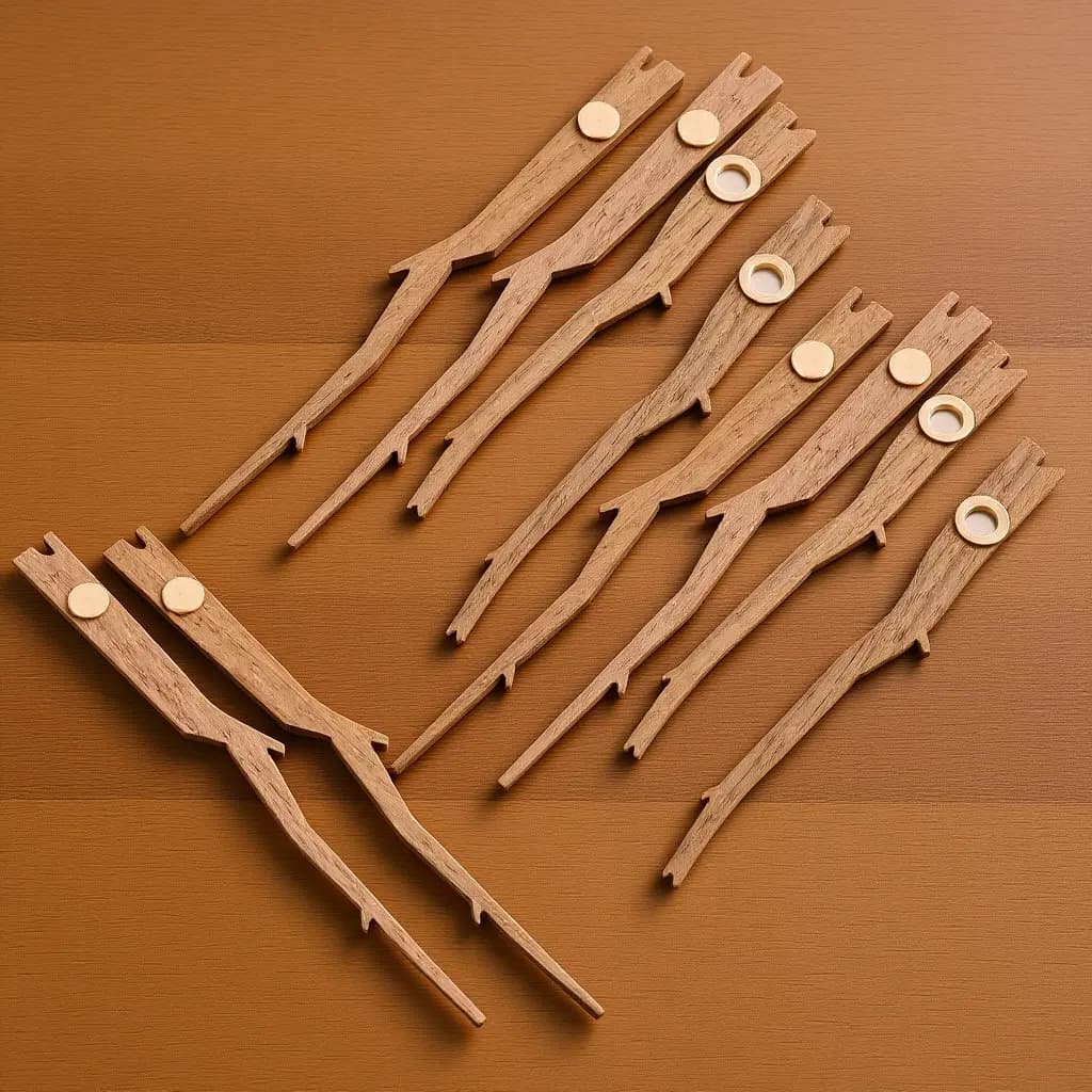5Sets Wooden Clock Hands Kit for Quartz Wall Clocks DIY Clock Making Replacement Accessories Sturdy Craftsmanship
