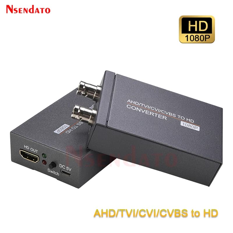 Convertitore di segnale Full HD AHD TVI CVI CVBS a HDMI, adattatore 4 in 1 HDMI AHD per PC, telecamere di sicurezza CCTV e IP