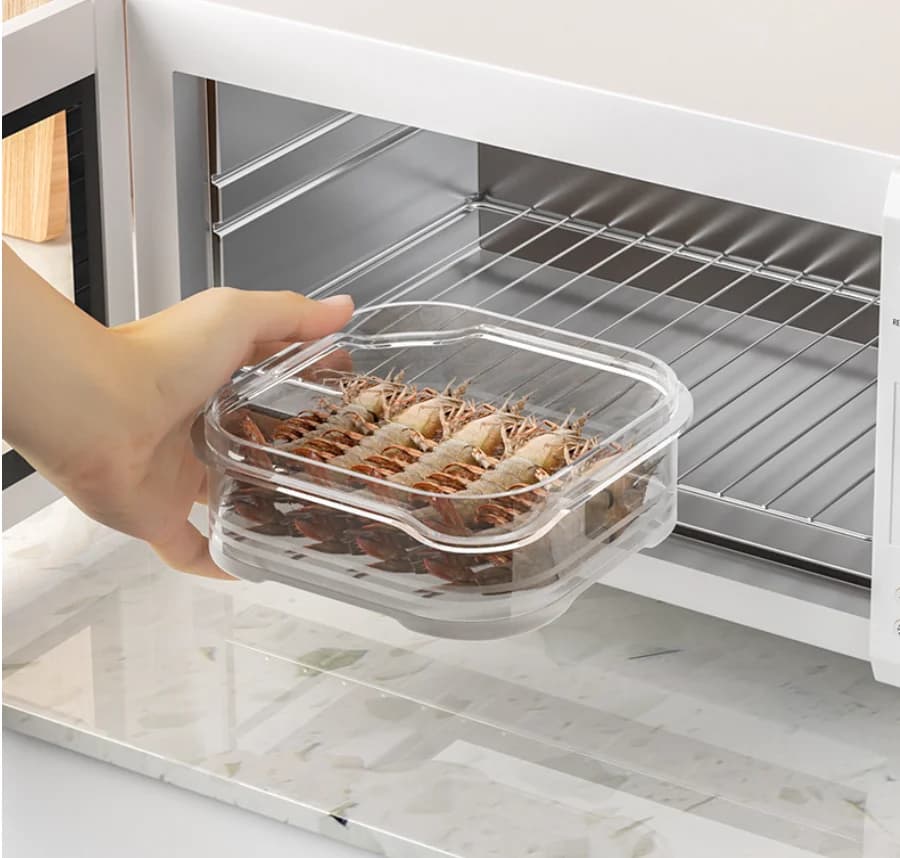 Contenitore per Alimenti Congelati di Grado Alimentare, Scatola Compartimentata Sigillata in Plastica per Organizzazione della Cucina