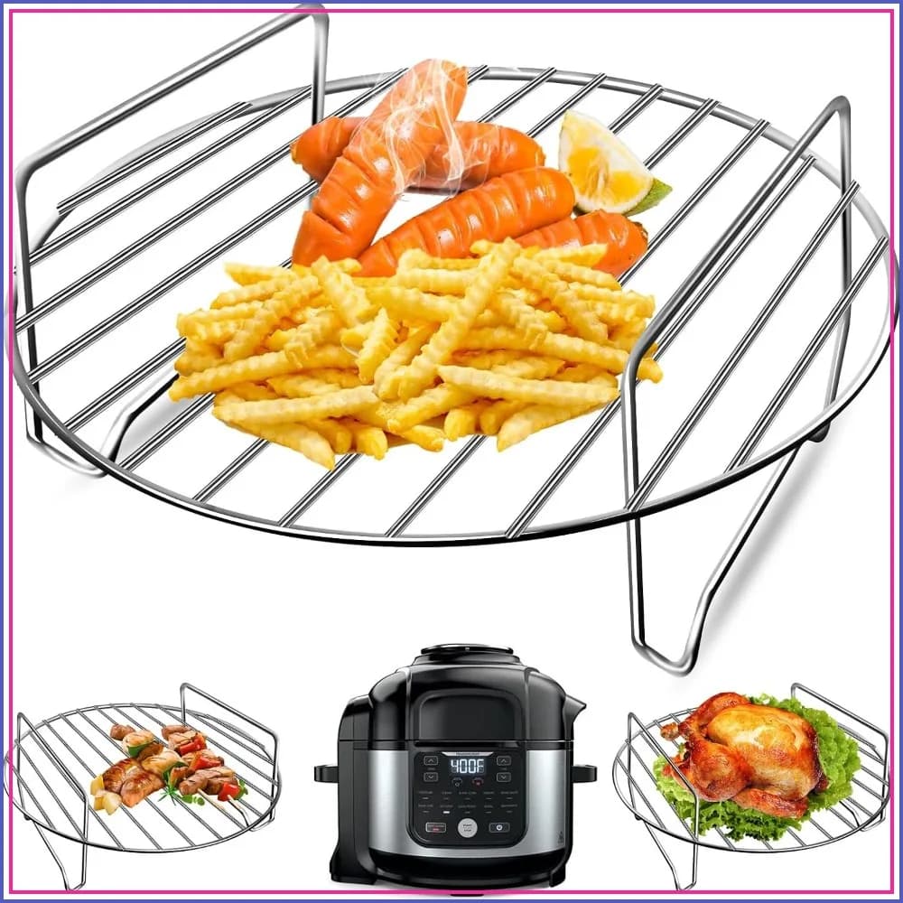 9.2'' Round Air Fryer Replacement Parts for Ninja Foodi 6.5QT FD302, 5QT FD101, OS301, Instant Pot Pro Duo 8 QT