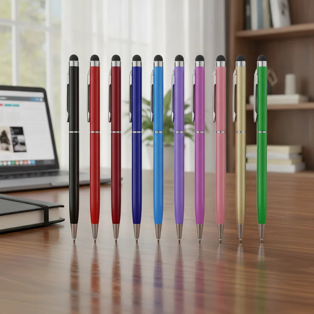 Color Random Capacitive Pen Mobile Tablet Dual purpose Handwritten Pen Touch Pen Thin Head Pen Universal Stylus Pen 2 In 1 1pcs