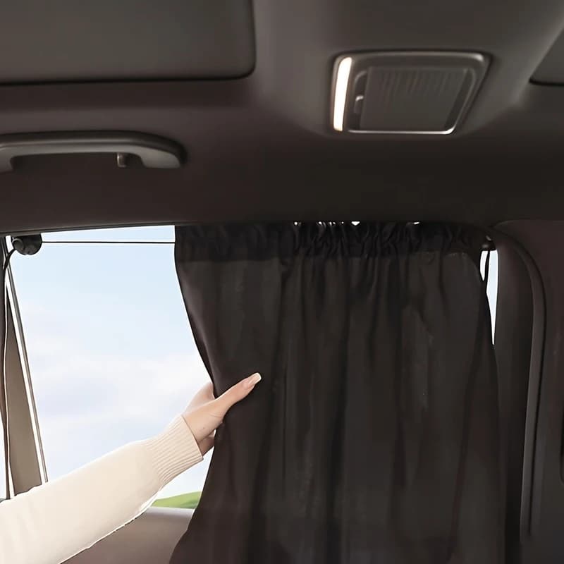 Car Sunshade Side Curtain Auto Interior Sun Protect Heat Insulation Suction Cup Window Privacy Sunshade Curtain Easy Install