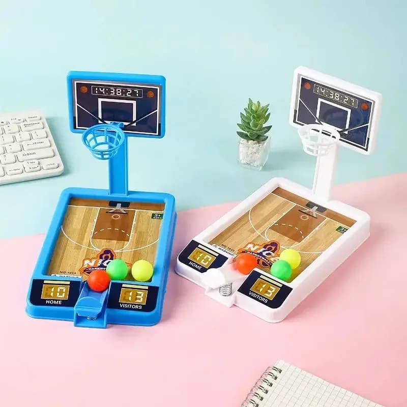 1 pcs + 1 ball casual color interactive basketball games for interior and exterior gifts puzzle mini children's shooting toys