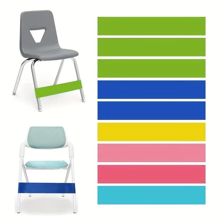 Elastic tension band, stress relief band for classroom chair , suitable for student classrooms-office，Leg yoga resistance band