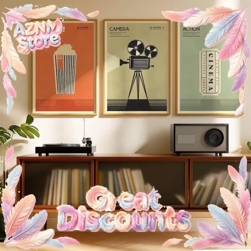 2026 90s Pop Culture Poster Mid Century Music Cinema Theater Canvas Painting Wall Art for Living Room Home Decor Dorm G