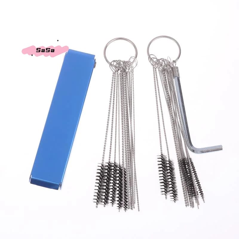 Carburetor Cleaning Tools Set - Carbon Dirty Disposable Needles Brushes for Maintenance Motorsaw Carburetor for Motorbike Car Welder