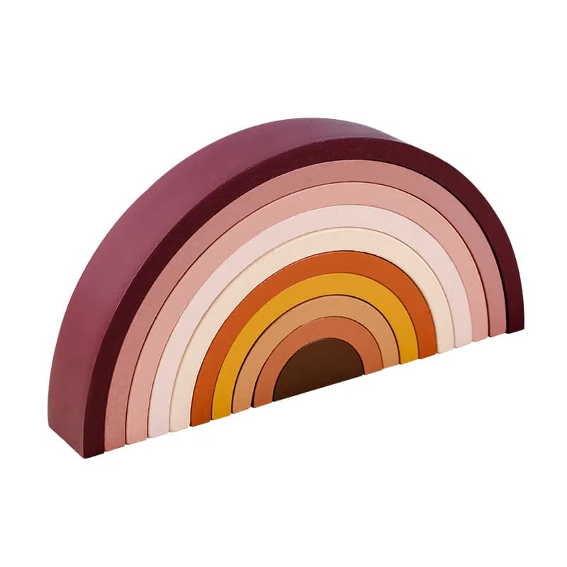 Blocchi arcobaleno in legno impilatore impilabile bambole giochi bambini blocchi di costruzione creativi giocattoli educativi Montessori per bambini bambini