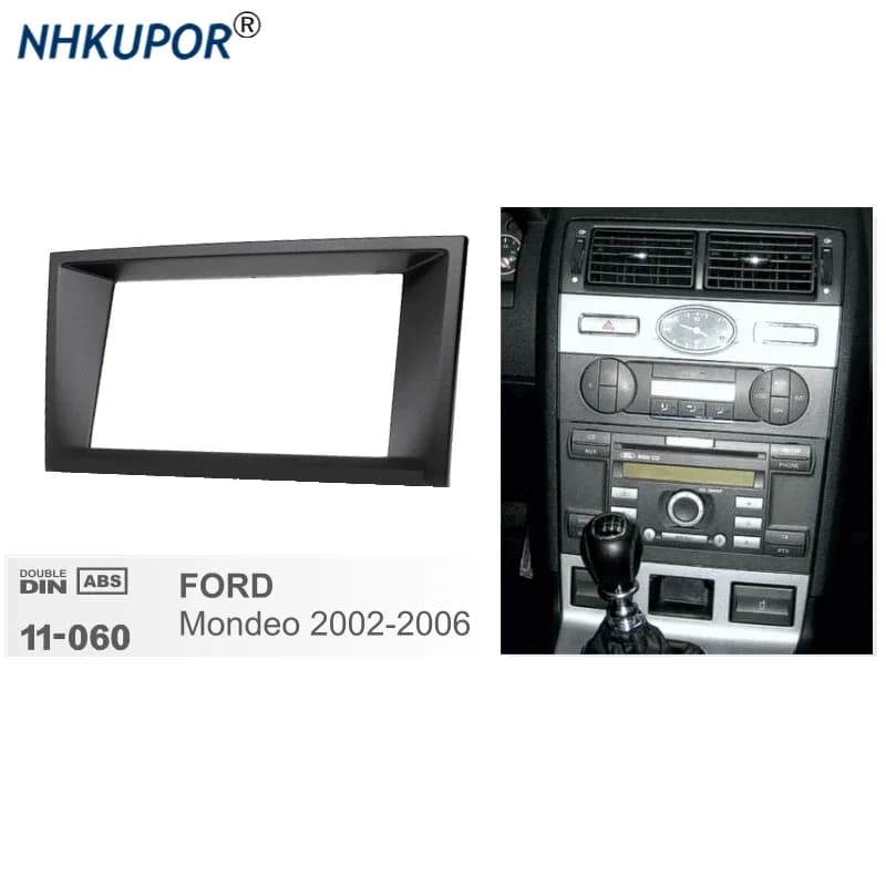2DIN Car Radio Fascia For FORD Mondeo 2002-2006 Auto Stereo Dash Panel Frame Bezel Trim Installation Kit