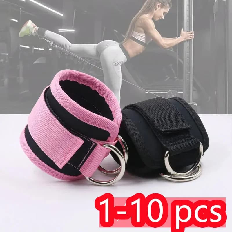 1-10 pezzi cinturini alla caviglia fitness polsini di supporto con anello a D regolabili palestra allenamenti per la forza delle gambe puleggia con guardia sportiva abduttori di sicurezza