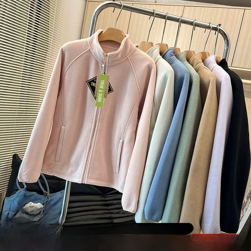 Giacca Termica con Cappuccio in Pile ad Alta Grammatura per Esterni, per Coppie, Autunno Inverno, Abbigliamento Casual da Donna