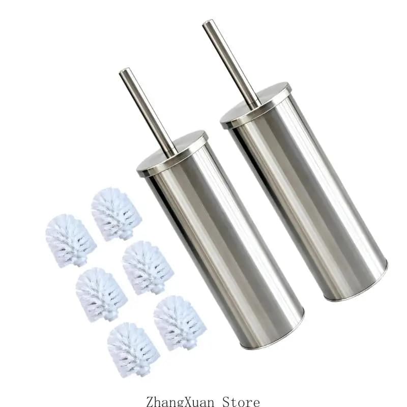 Toilet Cleaner Brush with Water-Catching Insert Inside Storage Base Long Handle 3XUF