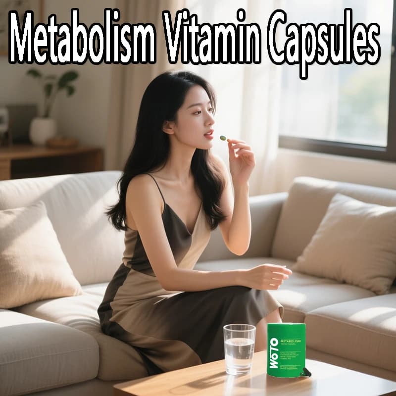 Vitamin capsules promote metabolism boost energy dietary supplements and healthy foods