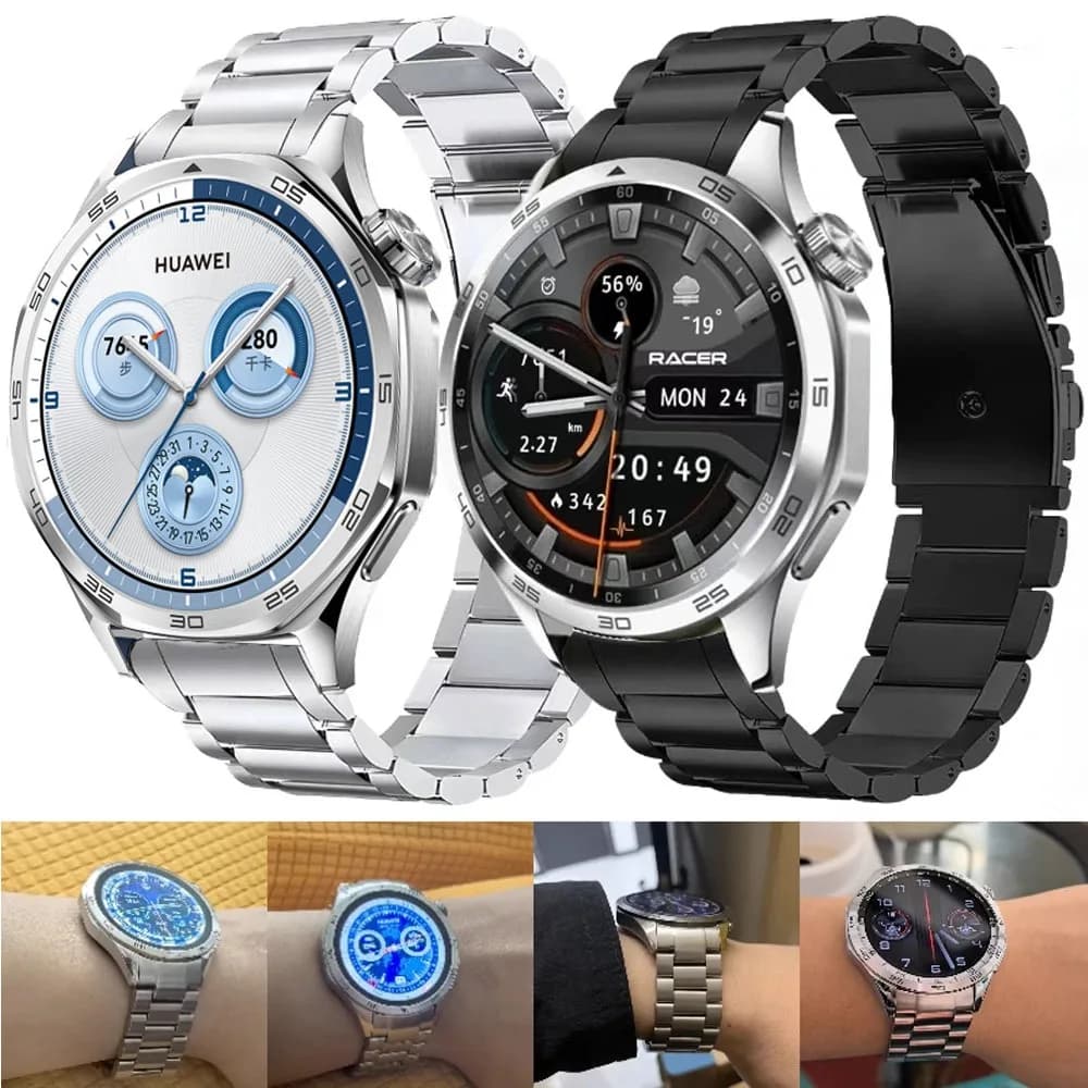 Cinturino in metallo ufficiale per Huawei Watch GT4 46mm No Gap Bracciale in acciaio inossidabile Bracciale Huawei Watch GT5 46mm Accessori Correa