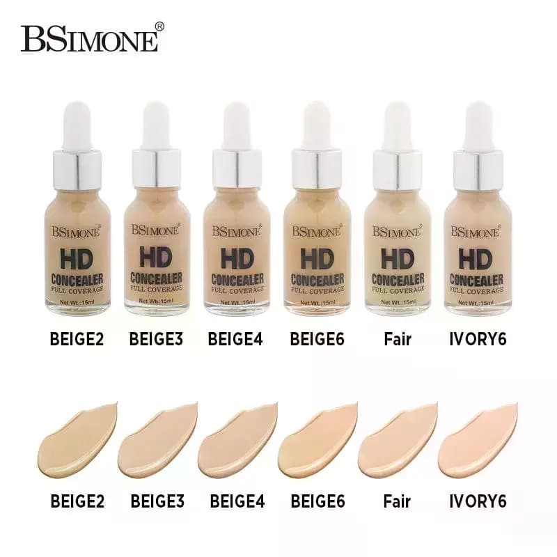 BSIMONE Fondotinta Liquido Idratante 15ml Lunga Durata Controllo Olio Copertura Naturale Imperfezioni Leggera Sottile Traspirante Nasconde le Macchie
