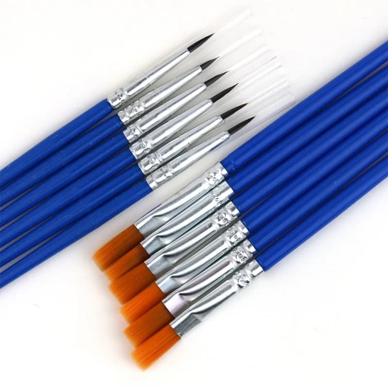 Children Paint Brush Nylon Hair Art Brushes for Plaster Doll Coloring Digital Oil Painting ToolsKindergarten Painting Supplies