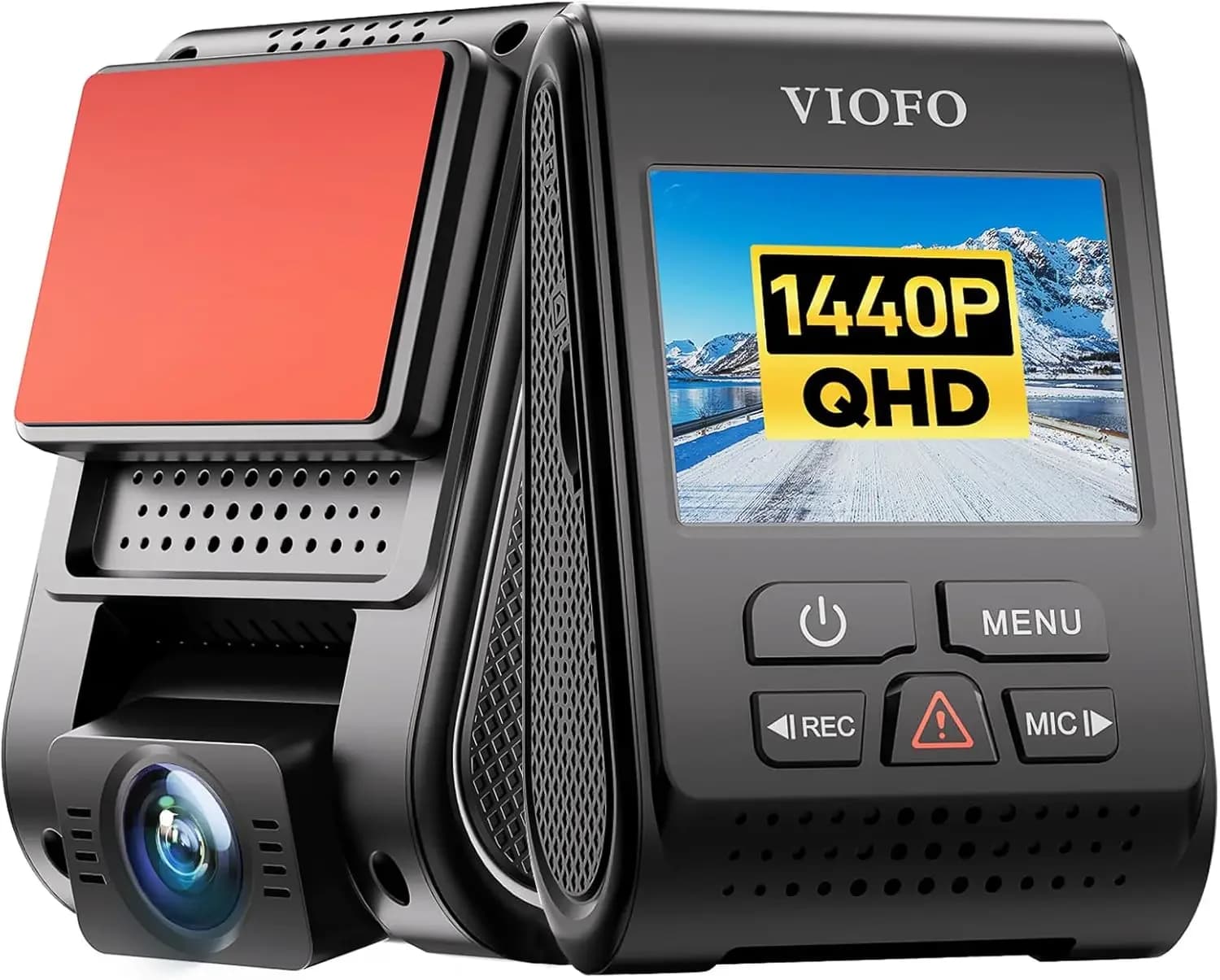 Dash Cam A119 V3 2K 2560x1440P Quad HD+ 60FPS Telecamera Anteriore per Auto, Sensore STARVIS da 5MP, Angolo Ampio di 140 Gradi, GPS Incluso, Bu
