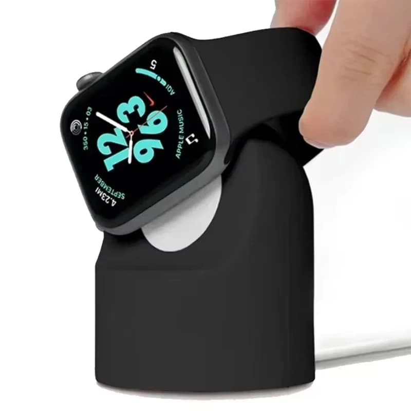 Supporto per caricabatterie per Apple Watch Serie 10 9 8 Ultra 7 6 5 SE 4 3 Stazione dock per caricabatterie Staffa in silicone Supporto per cavo di ricarica Iwatch
