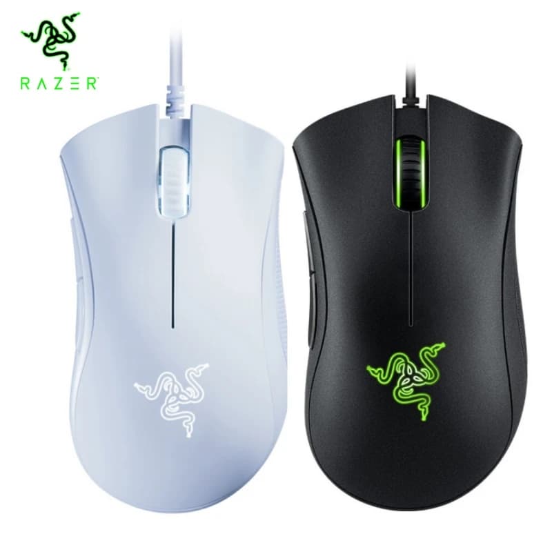 Mouse da gioco cablato essenziale Razer DeathAdder 6400DPI Mouse ergonomico con sensore ottico di grado professionale per Computer portatile