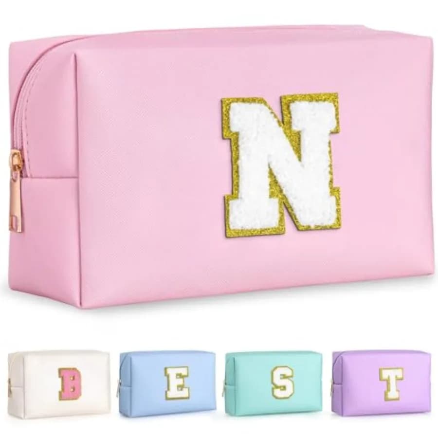 Makeup Organizer - Initial Makeup Bag, Desk Organizer Small Cosmetic Bag Desktop Cosmetic Organiser N