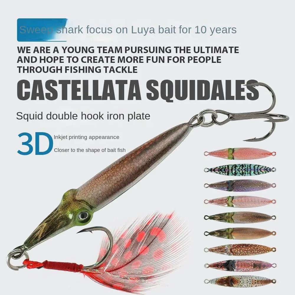 Durable Metal Fishing Lure jigging 3D Eyes Fishing Tackle Sinking Lifelike Artificial Bait Fishing