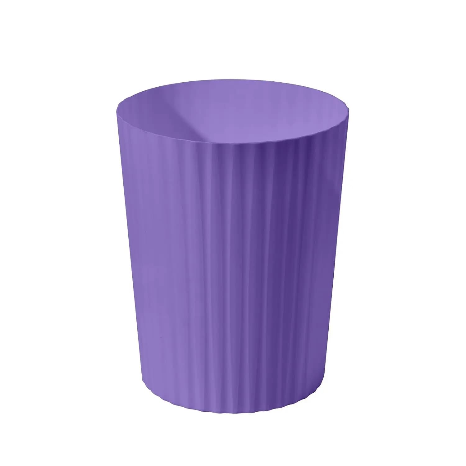 Small 2 Gallon Trash Can for Bathroom Office Kitchen - Purple Waste Basket Bin