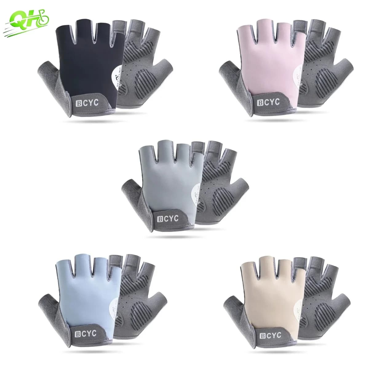 Guanti da moto Allenamento Palestra Fitness Sollevamento pesi Mezze dita GEL Antiscivolo Allenamento Esercizio guantes palestra Accessori bici