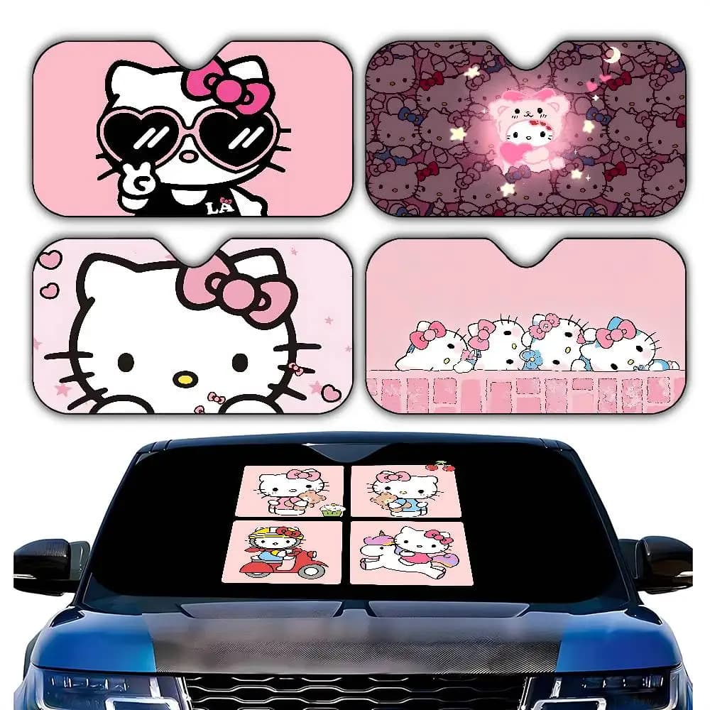 Divertente Parasole per Parabrezza C-Hello-Kitty-S, Alla Moda e Trendy, Copertura per Parabrezza Auto, Tenda Parasole per Auto, Protezione Solare per Auto