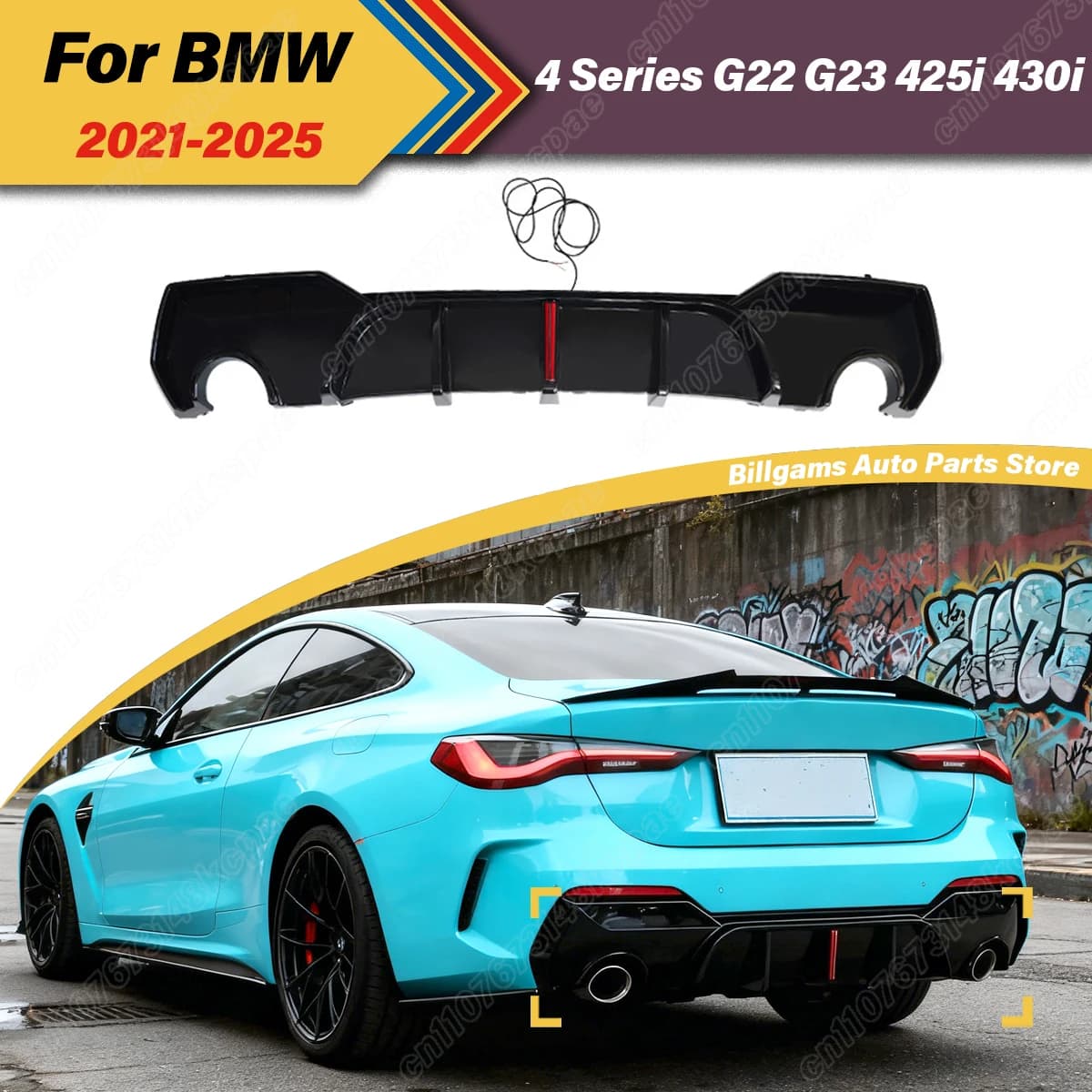 Per BMW Serie 4 G22 G23 425i 430i 2021 2022 2023 2024 2025 Auto Paraurti Posteriore Spoiler Lip Diffusore Modifica Decorazione Kit
