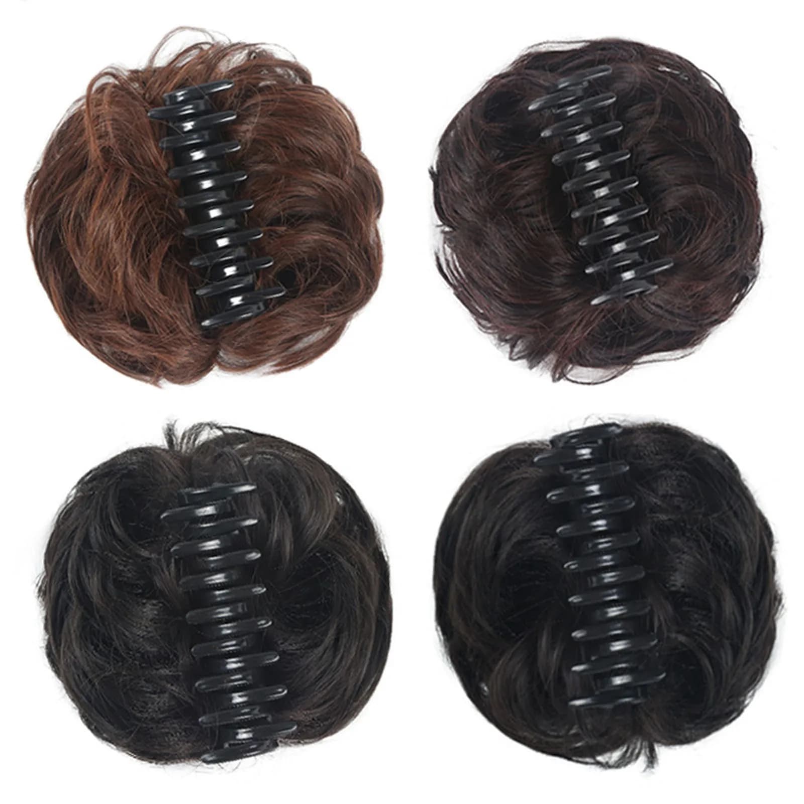 Disordinato Bun Easy Clip parrucca femminile presa Clip HairNatural Hair bigodino