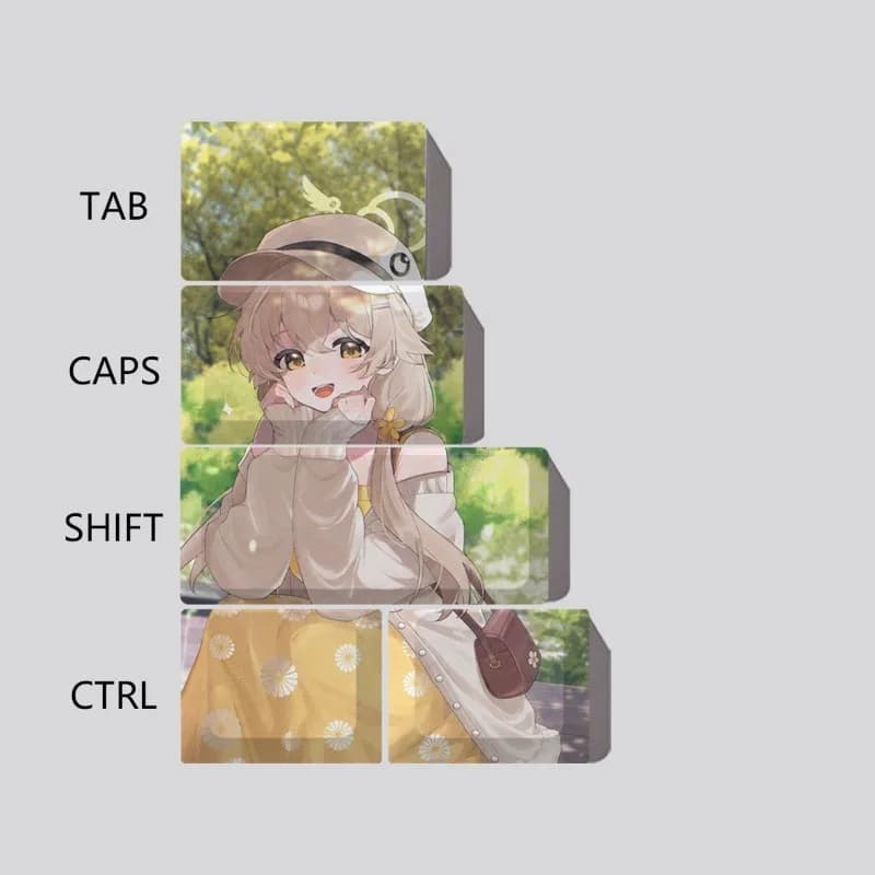 Holo Theme Anime Keycaps Mechanical Keyboard Original PBT Customized Cute Keycaps PC Game Keyboard Collection Gift Keycaps