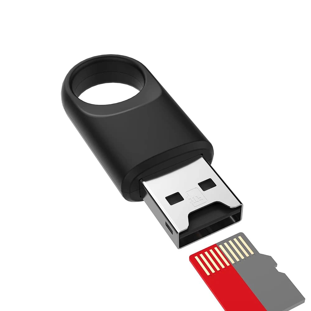 USB 2.0 Micro SD/TF Card Reader for PC, Mini Hidden TF/MicroSDHC/MicroSDXC Memory, High Speed Transfer Micro SD Adapter Designed