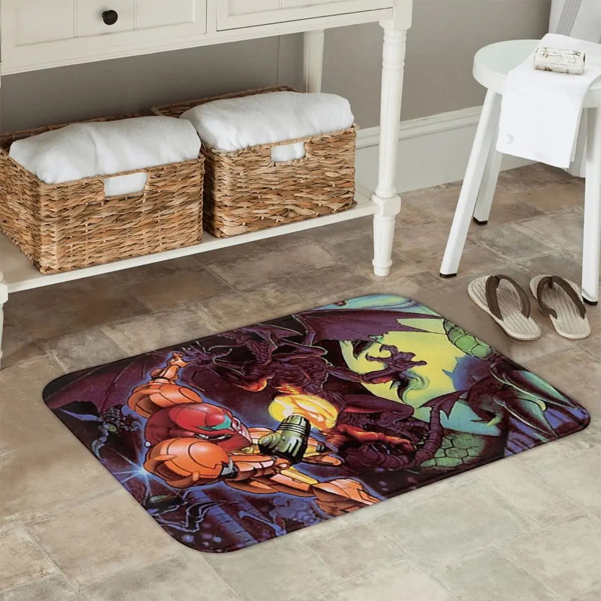 Super Metroid Gioco di grandi dimensioni Zerbino antiscivolo Tappetino Tappeto per ingresso cucina Casa Bagno Soggiorno Tappetini