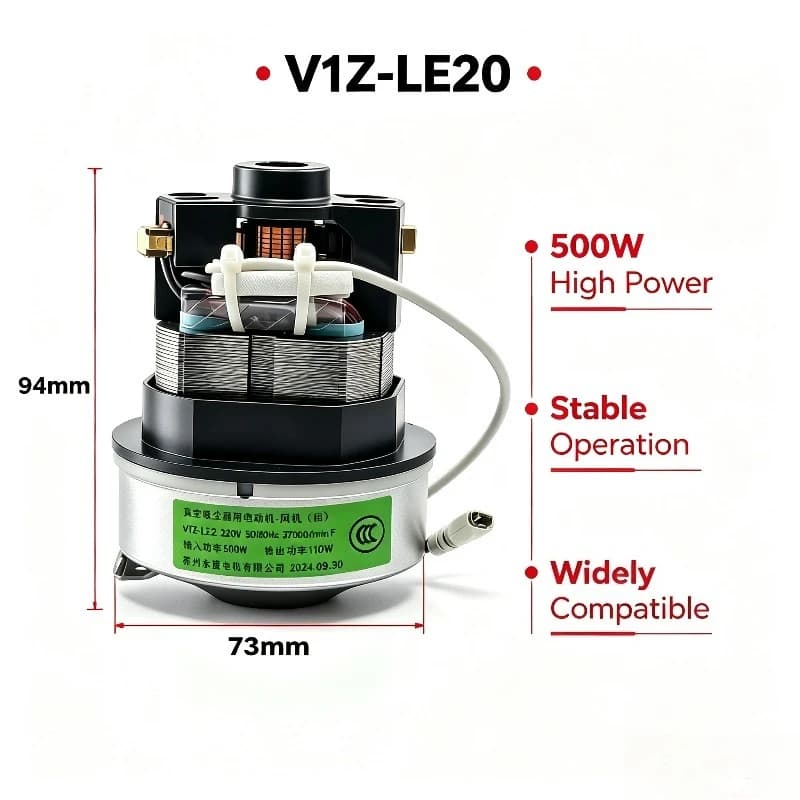 Vacuum Cleaner Motor FanV1Z-LE20V1Z-L20etc.220V 500W Universal Replacement Blower Motor Household Dry Vacuum Cleaner Spare Parts