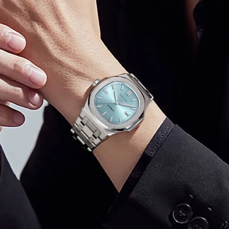High Level Square Men Clock Waterproof Luminous Date Man Wristwatch High Quality Stainless Steel Quartz Male Watches Gifts