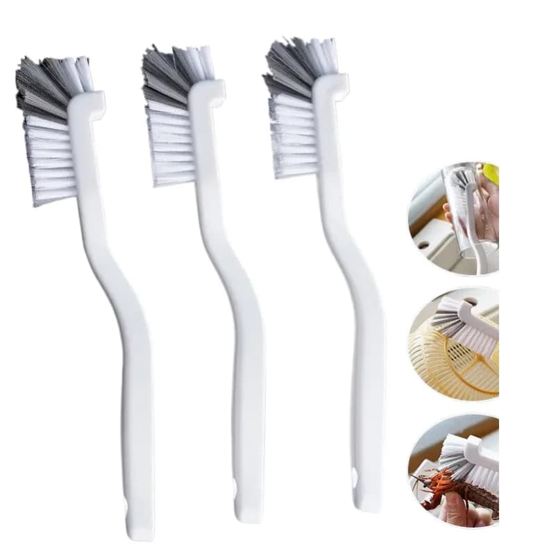 Spazzola per la pulizia di lavelli in stile giapponese con manico lungo, design a gomito, foro per appendere a parete, accessori per la pulizia delle fessure