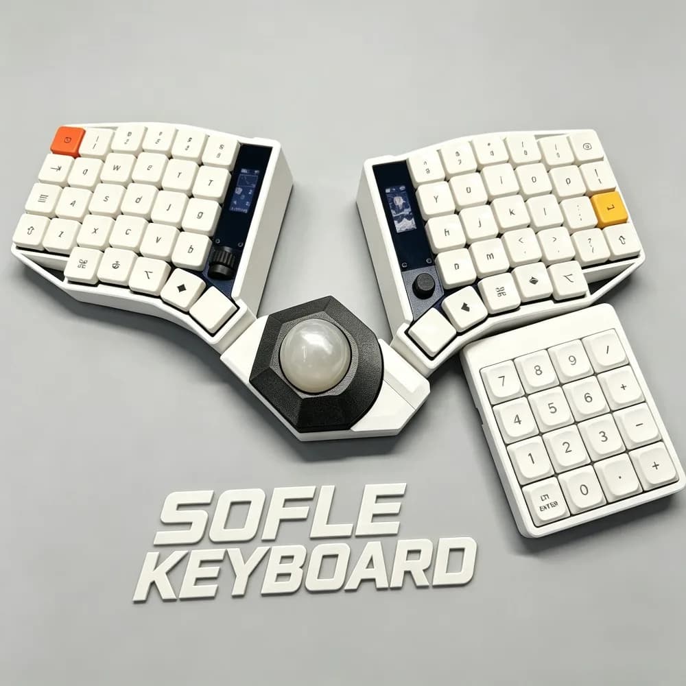 Sofle Kit tastiera divisa a basso profilo Wireless Teclado Dividido RGB Hot Swap Nice View Kailh Choc V1 V2 Tastiere meccaniche da gioco