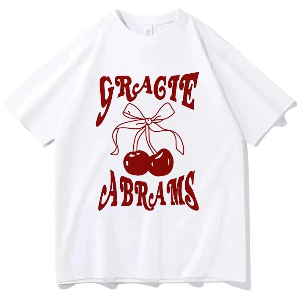 Gracie Abrams Tshirt Girl anni '80 Donna Confortevole Harajuku Cultura pop Maglietta digitale Donna Traspirante Anime Pastello Retro Kawaii