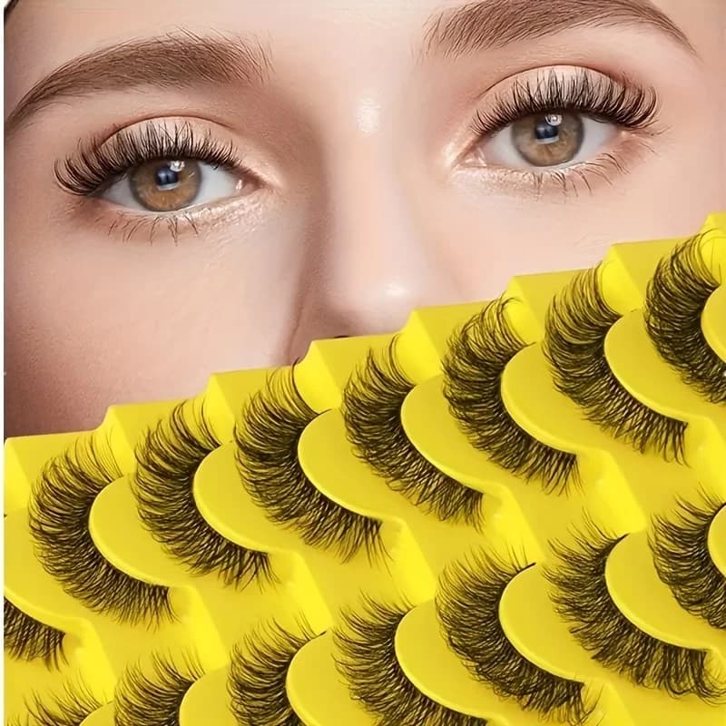 Essenziale per il trucco quotidiano: 10 paia di ciglia soffici dall'aspetto naturale per creare occhi grandi e accattivanti