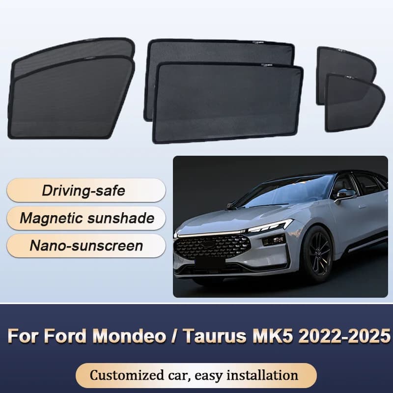 Sun Shades For Ford Mondeo Taurus MK5 2022-2025 Sunshades Magnetic Privacy Protection Visor Curtains Windows Auto Accessories