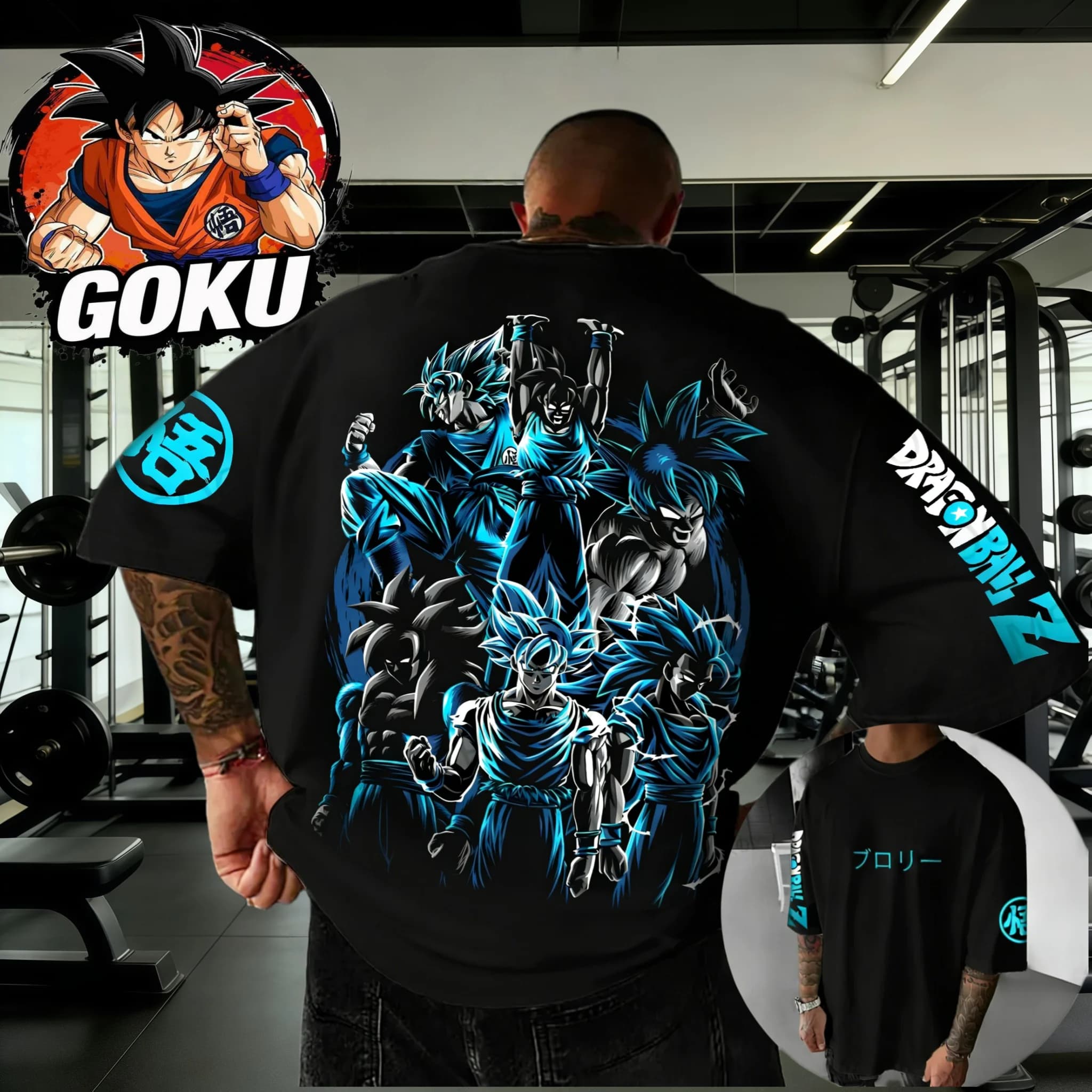 T-shirt Dragon Ball Estate 2026 100% Cotone Stampa Goku Tutte le Forme Oversize Fitness Streetwear per Uomini Donne Adulti e Bambini