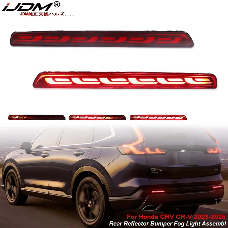 Luci Riflettenti LED per Paraurti Posteriore Honda CRV 2023 2024, Lampada Dinamica per Indicatori di Direzione, Luci di Avvertimento e Freno, Accessori Auto 12V