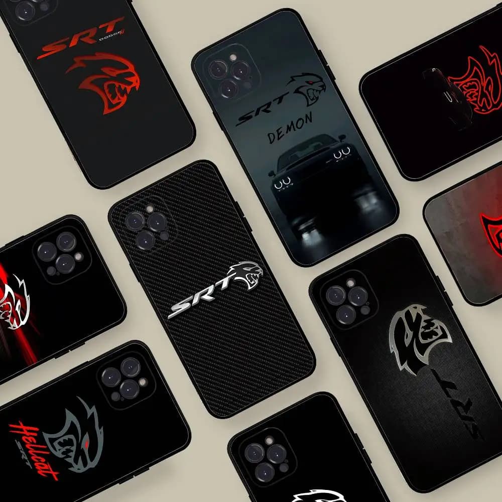 Car Dodge Challenger S-SRT For Iphone 17 16 15 14 11 12 13 Pro Max Plus Case Cute Art Phone Cover
